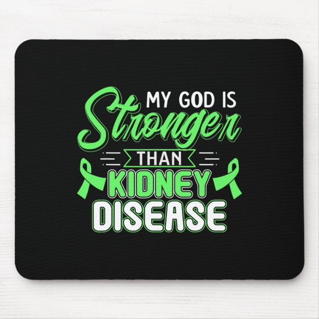 Mousepad Deus É Mais Forte Que A Consciência Da Doença Rena (Frente)