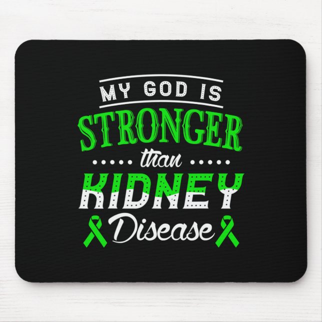 Mousepad Deus É Mais Forte Que Doença Renal (Frente)