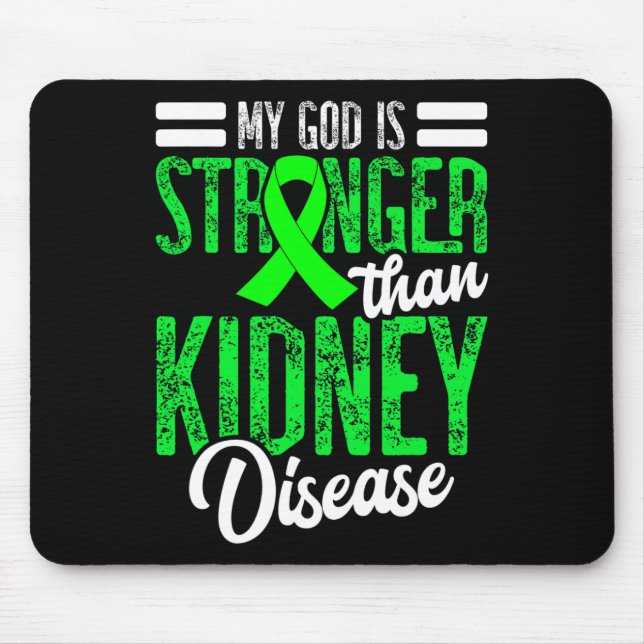 Mousepad Deus É Mais Forte Que Doença Renal Para Diálise (Frente)