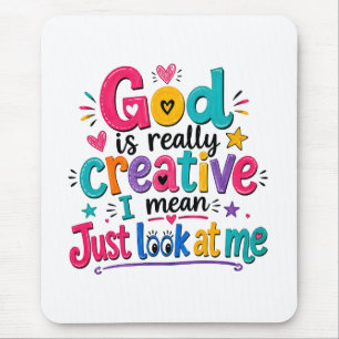 Mousepad Deus é realmente criativo, quero dizer, olhe para