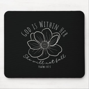 Mousepad Deus Está Dentro De Sua Feira De Autumn, Mulheres