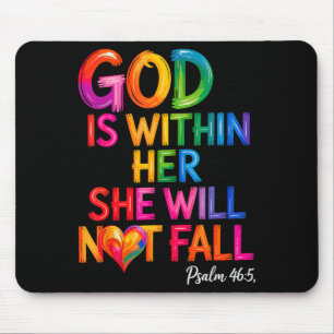 Mousepad Deus Está Dentro Dela Ela Não Cairá Salmo 46-5