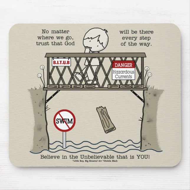 Mousepad Deus Estará Lá (Frente)