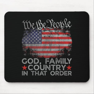 Mousepad Deus Família País Nessa Ordem Patriota Cristão