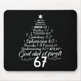 Mousepad Deus Fez Primeiro 67 Bíblia Cristã 6 7 Meme Chris