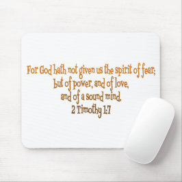 Mousepad Deus Hath Não Nos Deu O Espírito Do Medo