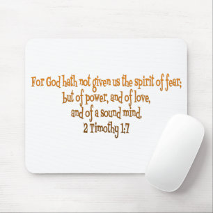 Mousepad Deus Hath Não Nos Deu O Espírito Do Medo