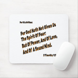 Mousepad Deus Hath Não Nos Deu O Espírito Do Medo