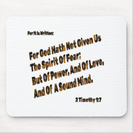 Mousepad Deus Hath Não Nos Deu O Espírito Do Medo