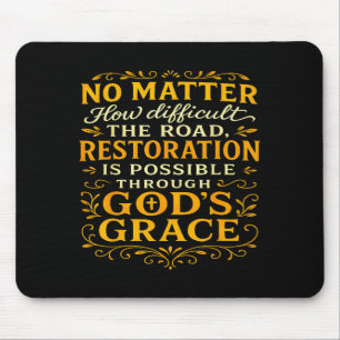 Mousepad Deus Religioso Cristão Restauração Fé Baseada Nele