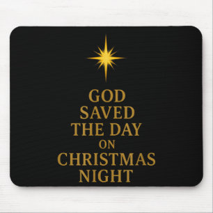 Mousepad Deus Salvou O Dia Noite De Natal Fé Cristã