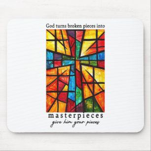 Mousepad Deus Transforma As Peças Quebradas Em Obras-Domést