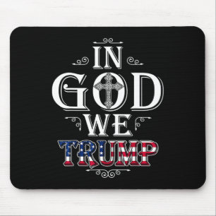 Mousepad Deus Trump 2024 Bandeira Americana Patriótica Chri