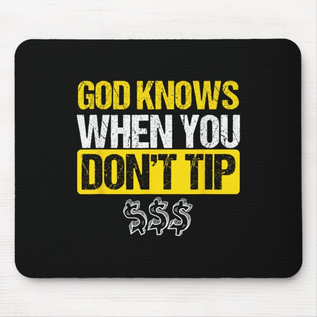 Mousepad Deus White Tip Barman Garçom Pub Gift (Frente)