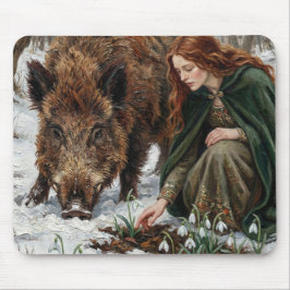 Mousepad Deusa Celta & Javali Selvagem