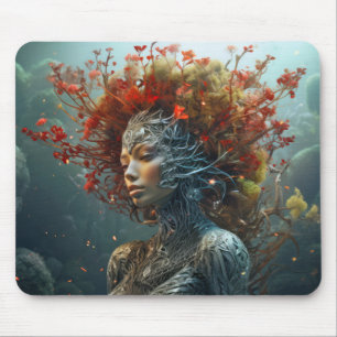 Mousepad Deusa Da Natureza Mística Mundo Da Fantasia Eoral