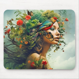 Mousepad Deusa Da Natureza Mística Mundo Da Fantasia Eoral
