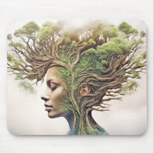 Mousepad Deusa Da Natureza Mística Mundo Da Fantasia Eoral