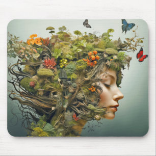 Mousepad Deusa Da Natureza Mística Mundo Da Fantasia Eoral