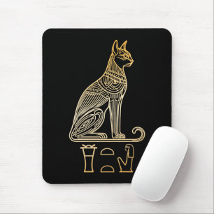 Mousepad Deusa de Gato Egípcia. Nome em hieroglifos
