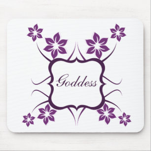 Mousepad Deusa Floral Mousepad, Roxo Escuro