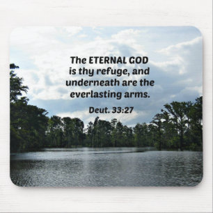 Mousepad Deut. 33:27 o deus eterno é thy refúgio…
