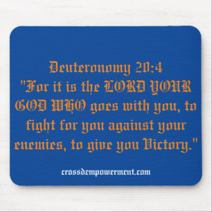 Mousepad Deuteronomia 20:4 citada em um mouse pad.