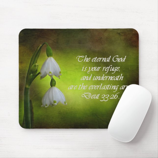 Mousepad Deuteronomia 33:26 Refúgio Eterno Inspiracional (Com mouse)