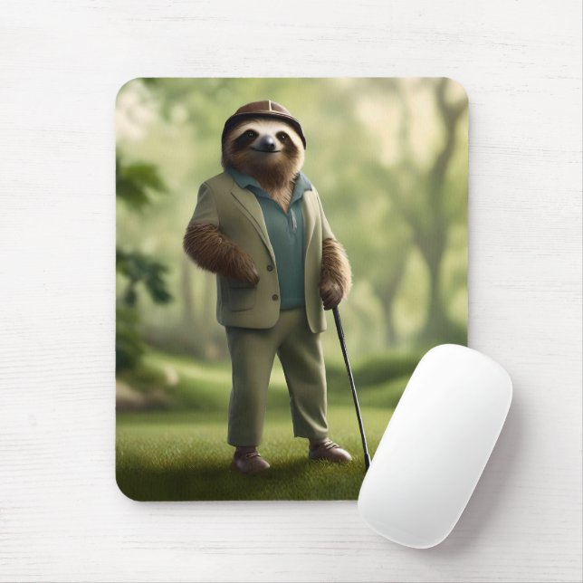 Mousepad "Devagar e Firme: Uma Luz Vestida para Golfe (Com mouse)