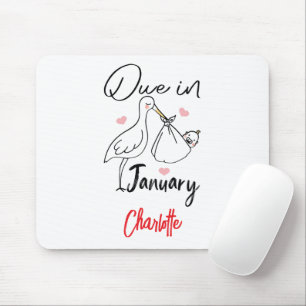Mousepad Devida Em Janeiro Carregando De Swan Cute Um Bebê 