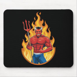 Mousepad Devil with trident