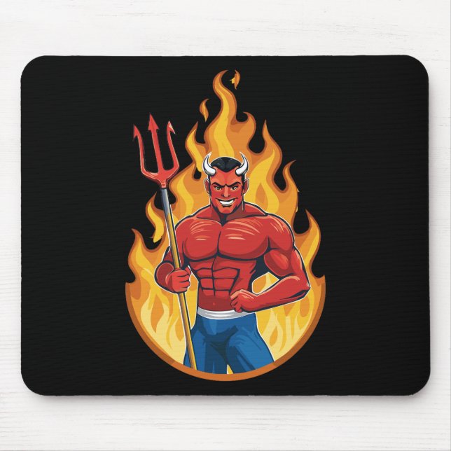 Mousepad Devil with trident (Frente)