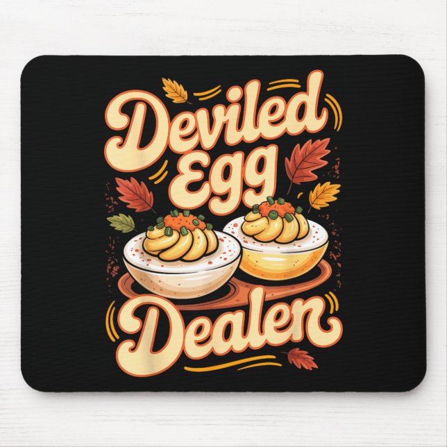 Mousepad Deviled Egg Er Funny Retro Thanksgiving Food Quote (Frente)