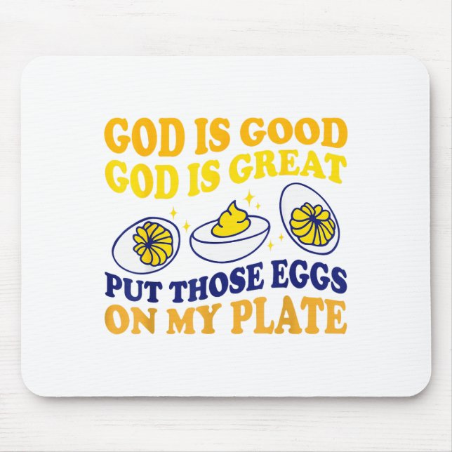 Mousepad Deviled Egg Lover Funny Foodie Humor Apparel Uni-a (Frente)
