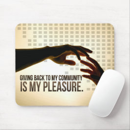 Mousepad "Devolver é prazer" Afirmação de Motivação