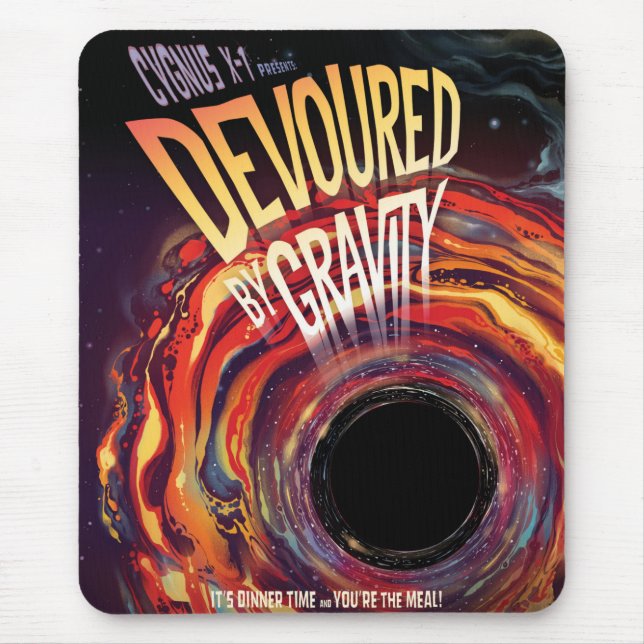 Mousepad Devorado Pela Gravidade Buraco Preto Halloween Hor (Frente)