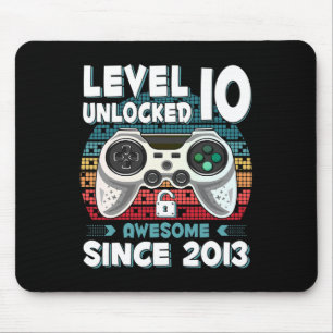 Mousepad Dez 10 anos de idade filho menino engraçado jogado