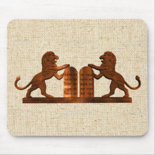 Mousepad Dez Mandamentos e Leões