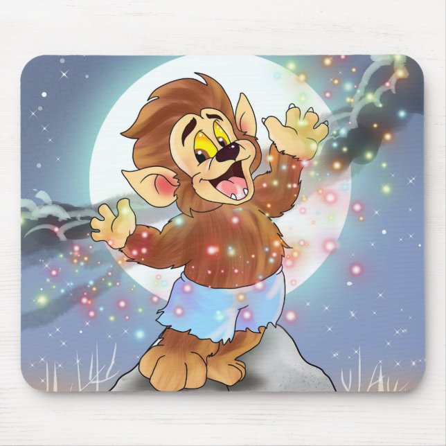 Mousepad Dez Pequenos Monstros: Willie o Mouse Lobo (Frente)