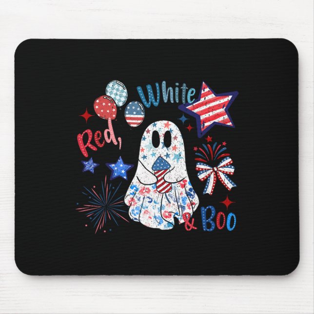 Mousepad Dia 4 De Julho Da Independência Engraçado Spook Pa (Frente)