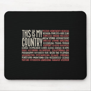 Mousepad Dia 4 de julho dos Estados Unidos Bandeira América