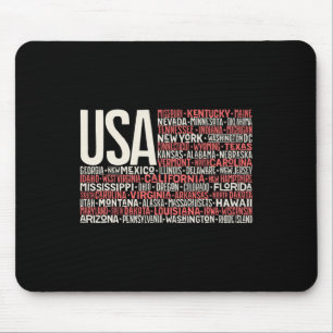 Mousepad Dia 4 de julho dos EUA Bandeira Estado América