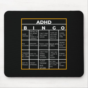 Mousepad Dia da Consciência da Saúde Mental Adhd Bingo - Pr