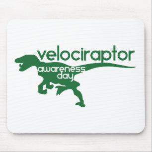 Mousepad Dia da Consciência do Velociraptor