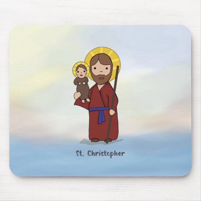 Mousepad Dia da Festa de São Cristóvão Santo  (Frente)