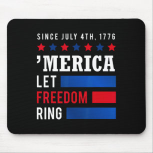 Mousepad Dia da Independência 4 de julho América Bandeira A