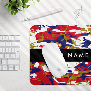 Mousepad Dia da Independência Camuflagem Seu nome Personali