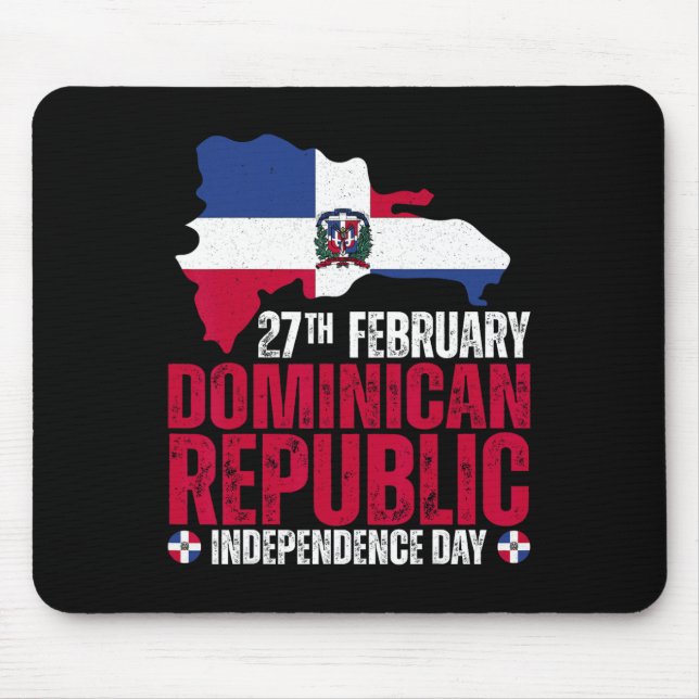 Mousepad Dia da Independência da República Bandeira e Mapa  (Frente)