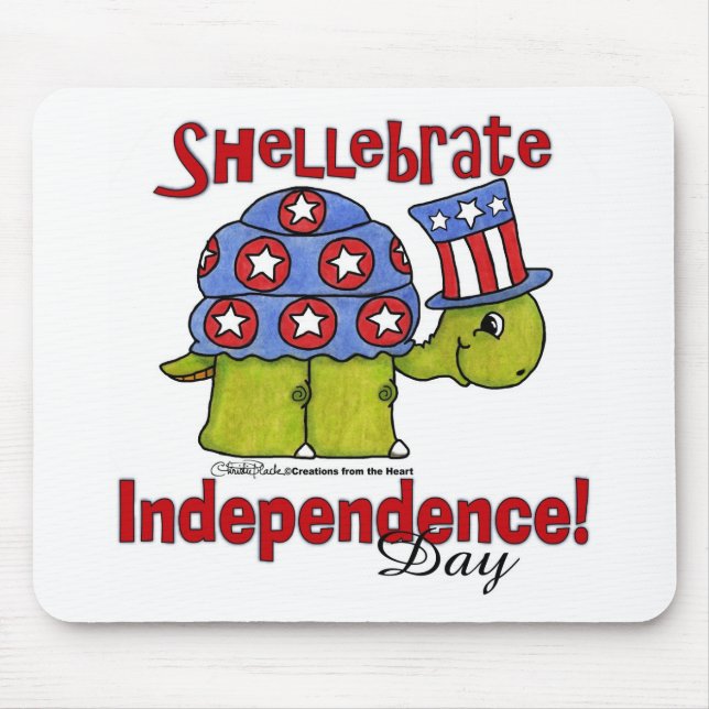Mousepad Dia da Independência da Turtle Shellebrate! (Frente)