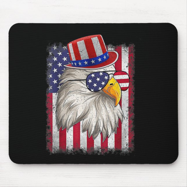 Mousepad Dia da Independência Feliz 4 de Julho Design Vinta (Frente)